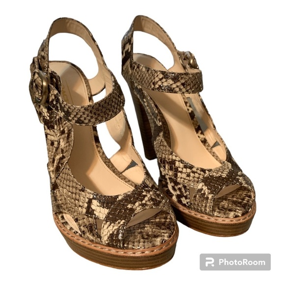 Coach Tamara Snakeskin Heels 7.5 b - Picture 1 of 9